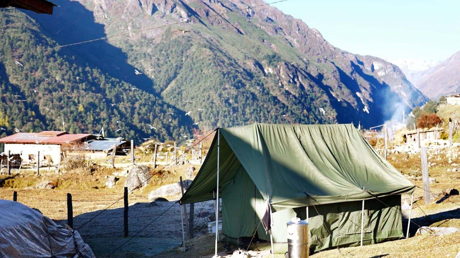 Tents at the highland camp above Laya, Bhutan